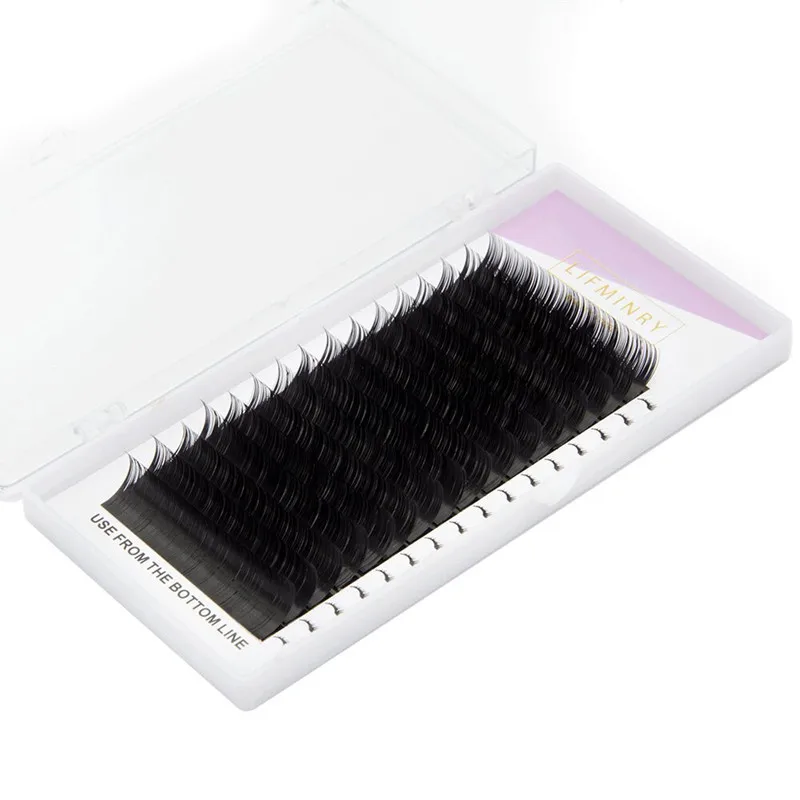 LIFMINRY Profesional Imitación de Pestañas de Armiño 16 Líneas Suaves Extensiones de Pestañas Postizas para Mujer 2