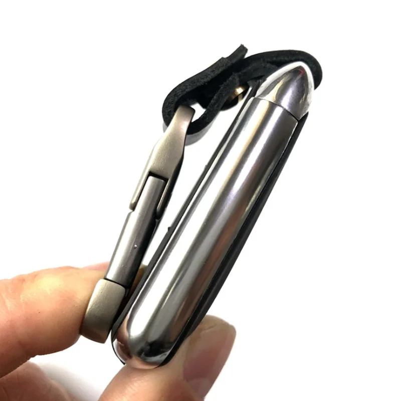 Portachiavi in vera pelle Smart Wallet portachiavi per auto fai da te portachiavi tascabile EDC portachiavi portachiavi con ciondoli di qualitร del