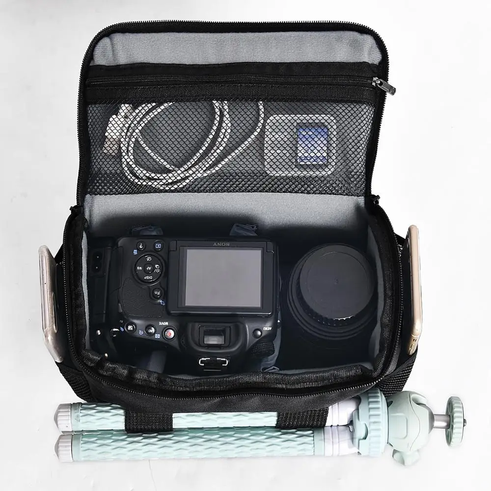 fosoto DSLR Camera Bag Waterproof Fashion Shoulder Bag Video Camera case For Canon Nikon Sony Lens Pouch Photography Photo Bag