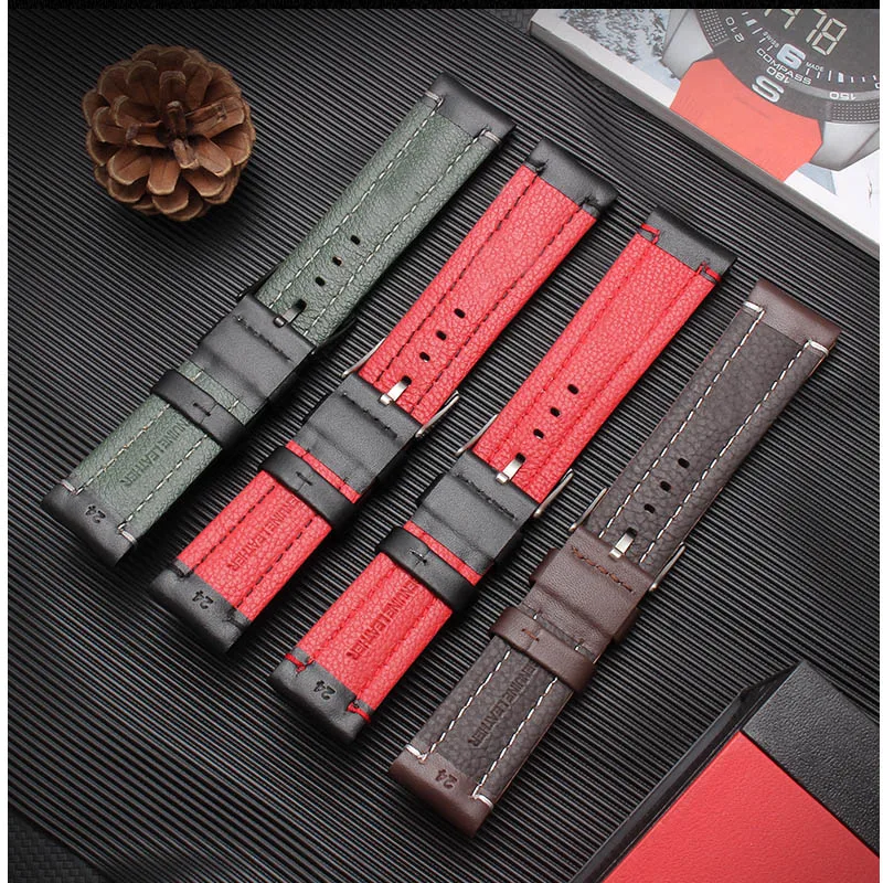 Ремешок для мужских часов BRETA, из натуральной кожи, 24 мм, для 6251/6257/6501/9241/9247/0302/0321/BO-3050/8840 для Luminox