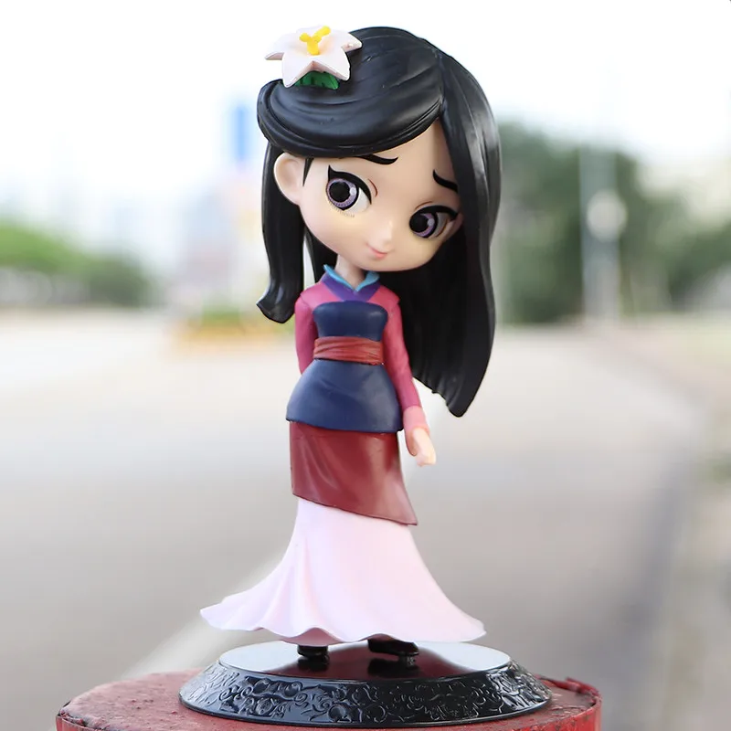 Mininstants-Q Posket Princess Mulan Figure Model Toys, Cake Figure, Animation Model Dolls, Home Decor, Birthday Party Gifts, 14cm