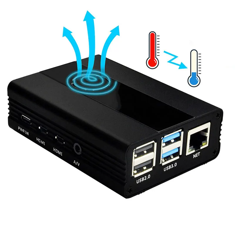 Raspberry Pi 4 Model B Aluminium Case Met Een Ventilator Voor Raspberry Pi 4B