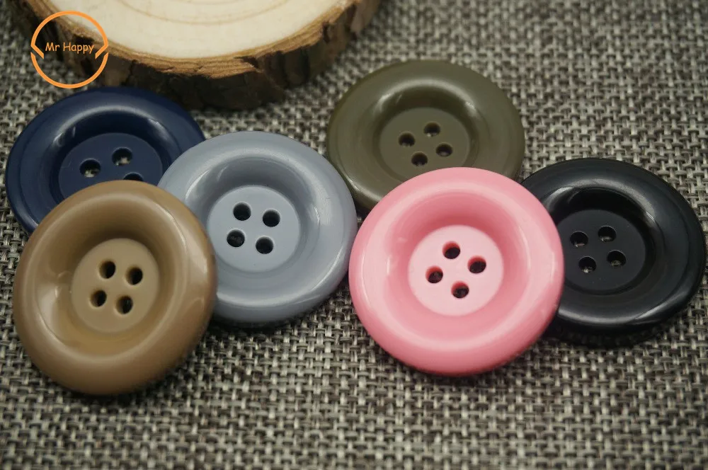 Round Resin Buttons 30mm for clothing sewing Scrapbooking Accessories Suit Fashion Overcoat Buckle