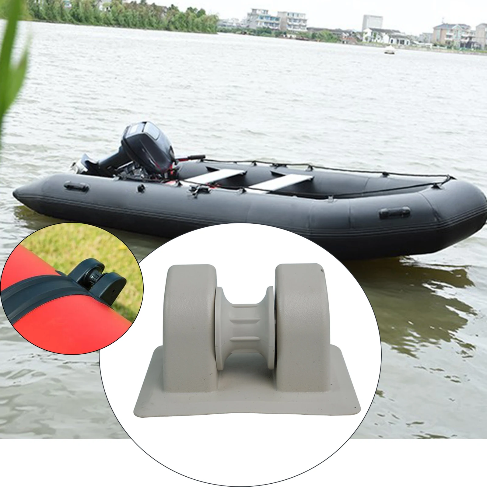 Inflatable Boat Anchor Mount Anchor Tie off Patch Holder Roller for Kayak Yacht Raft Accessories