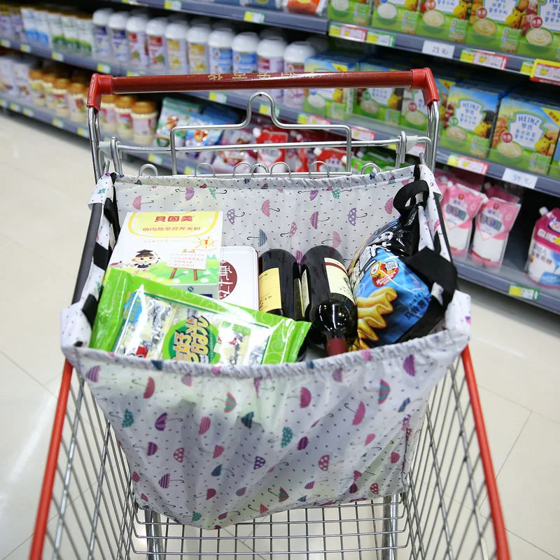 New product foldable reusable tote bag supermarket thickened trolley shopping cart portable grocery shopping eco-friendly bag