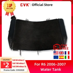 CVK Motorcycle Aluminium Radiator Cooler Cooling Water Tank for Yamaha YZFR6 R6 2006 2007 YZF YZF-R6 06 07 YZF600 Accessories