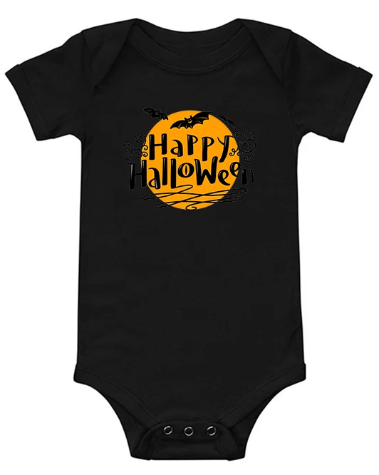 Funny Halloween baby bodysuit Newborn Baby Costume Black white Short Sleeve Boys Baby Girl Clothing for gift