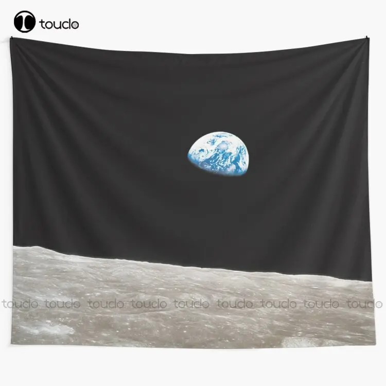 Earthrise Apollo 8 Tapestry Art Tapestry Wall Hanging Tapestry Wall Hanging For Living Room Bedroom Dorm Room Home Decor