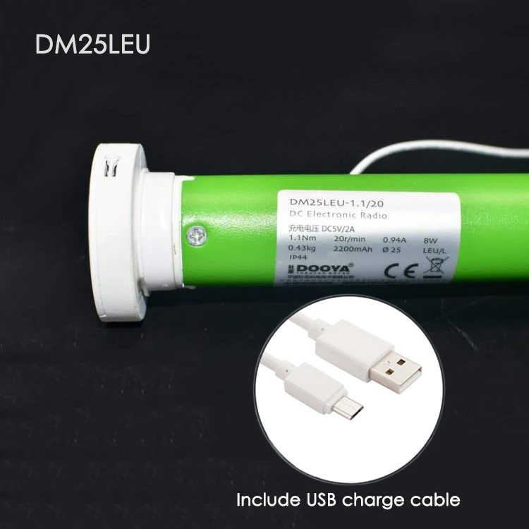 Dooya-Motor Roller Blinds Tubular Motor with Lithium Battery, 38mm Tube RF, 433MHz Working with Alex, DM25TE, DM25LE