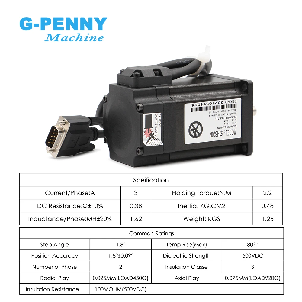 New Arrival! Nema23 closed loop stepper motor 2.2Nm HBS57 & 57HS20N Hybird Servo Driver 2 phase DC(16-70V) CNC router 3D printer