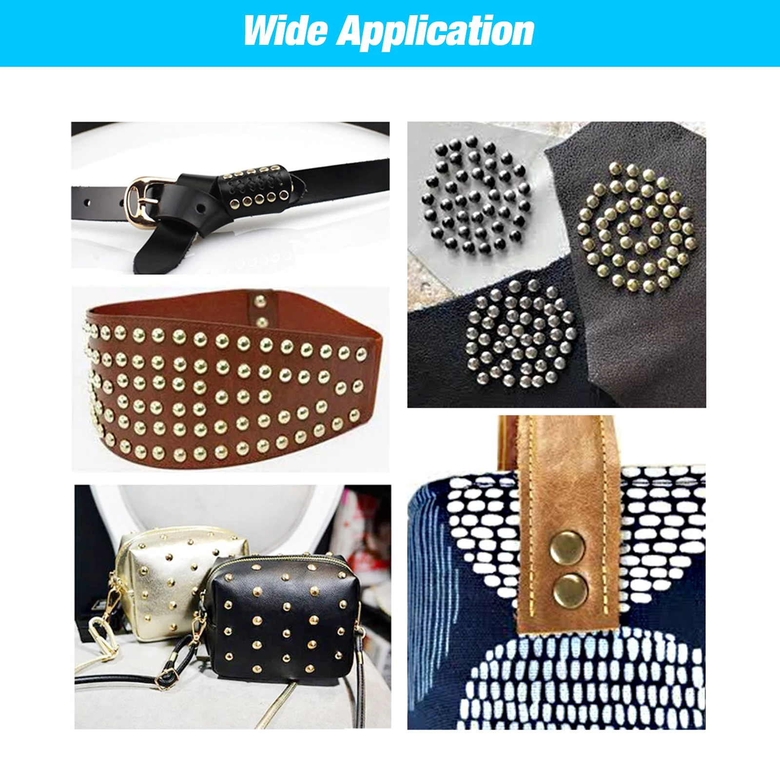 100Sets 5-15mm Metall Doppel Kappe Nieten Stud Runde Nagel Niet Für Leathercraft Zubehör Reparatur Schuhe Tasche Gürtel kleidung Kleidungsstück – Detail 6