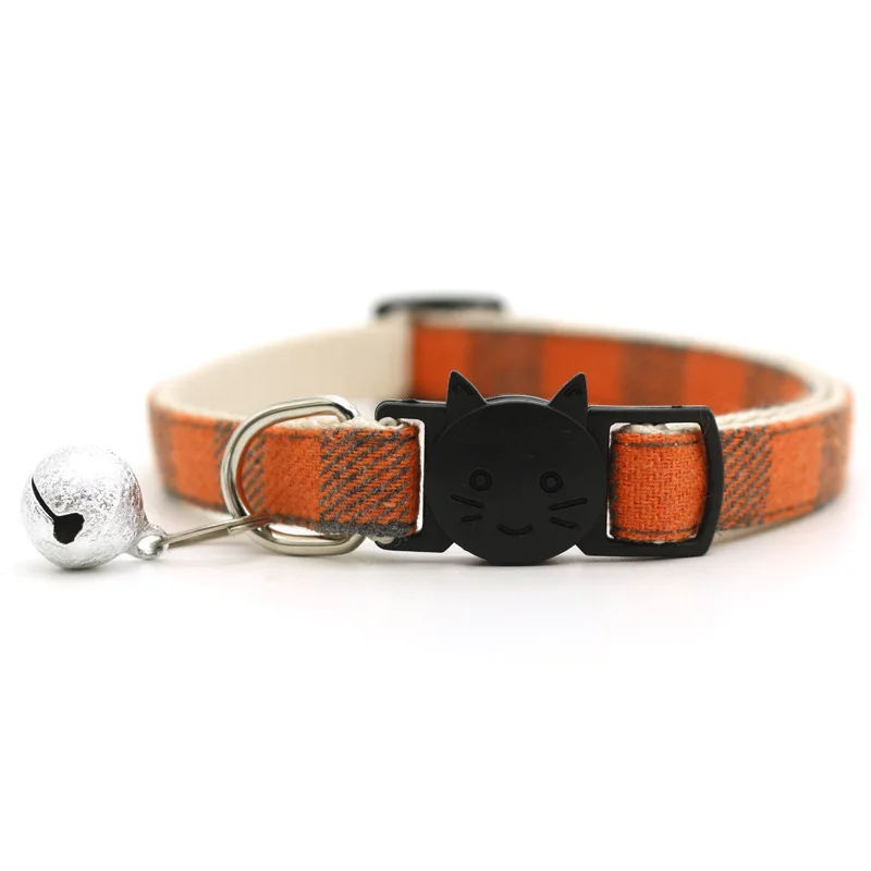 Katzen Glocken Halsbänder Einstellbare Nylon Schnallen Mode Reflektierende Haustier Katze Kragen Kopf Muster Liefert Für Zubehör – Detail 8