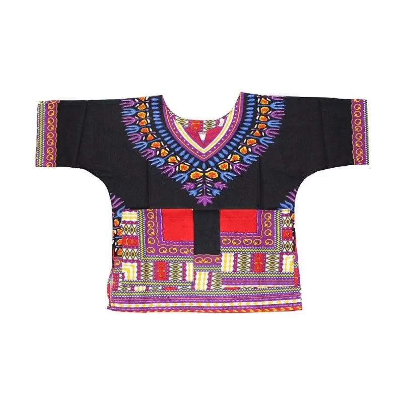 Wholesale Kids 2020 Child african clothes New Design Traditional African Clothing Print Dashiki T-shirt For Boys and Girls