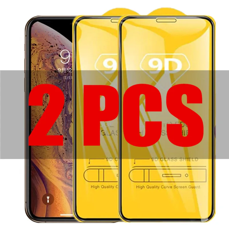 

Защитное стекло 9D для iPhone 11 pro MAX, 11 PRO MAX, 2 шт.