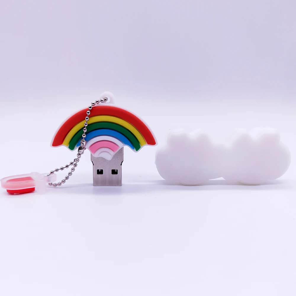 Rainbow Cartoons Cute Pendrive Usb Flash Drive Memoria Disk 4GB 8GB 16GB 32GB 64GB 128GB Memory Usb Stick Pen Drive Flash Disk