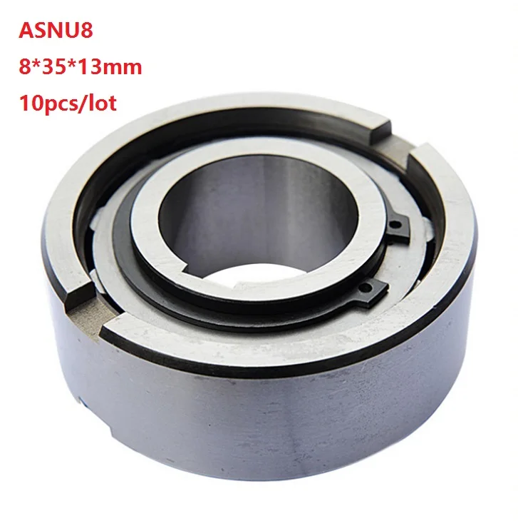 10pcs/lot ASNU8 ASNU08 NFS8 8×35×13mm One Way Clutch Roller Type Bearings Sprag Freewheel Backstop 8*35*13mm