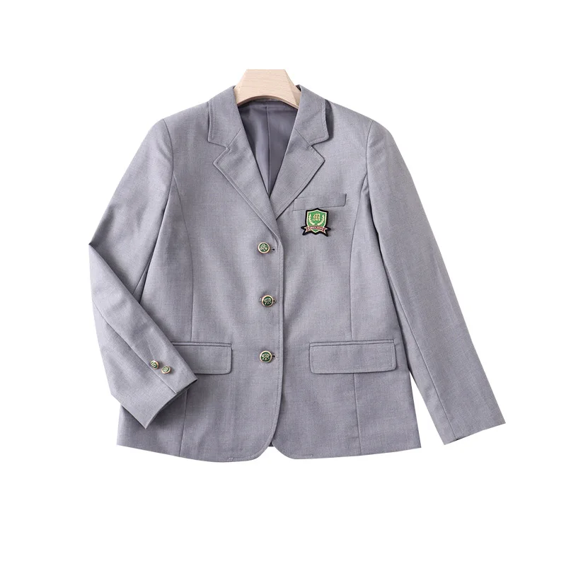 Primavera outono formal blazers japonês estilo preppy das mulheres dos homens manga comprida bolso terno jaquetas casaco de alta escola dk jk uniformes