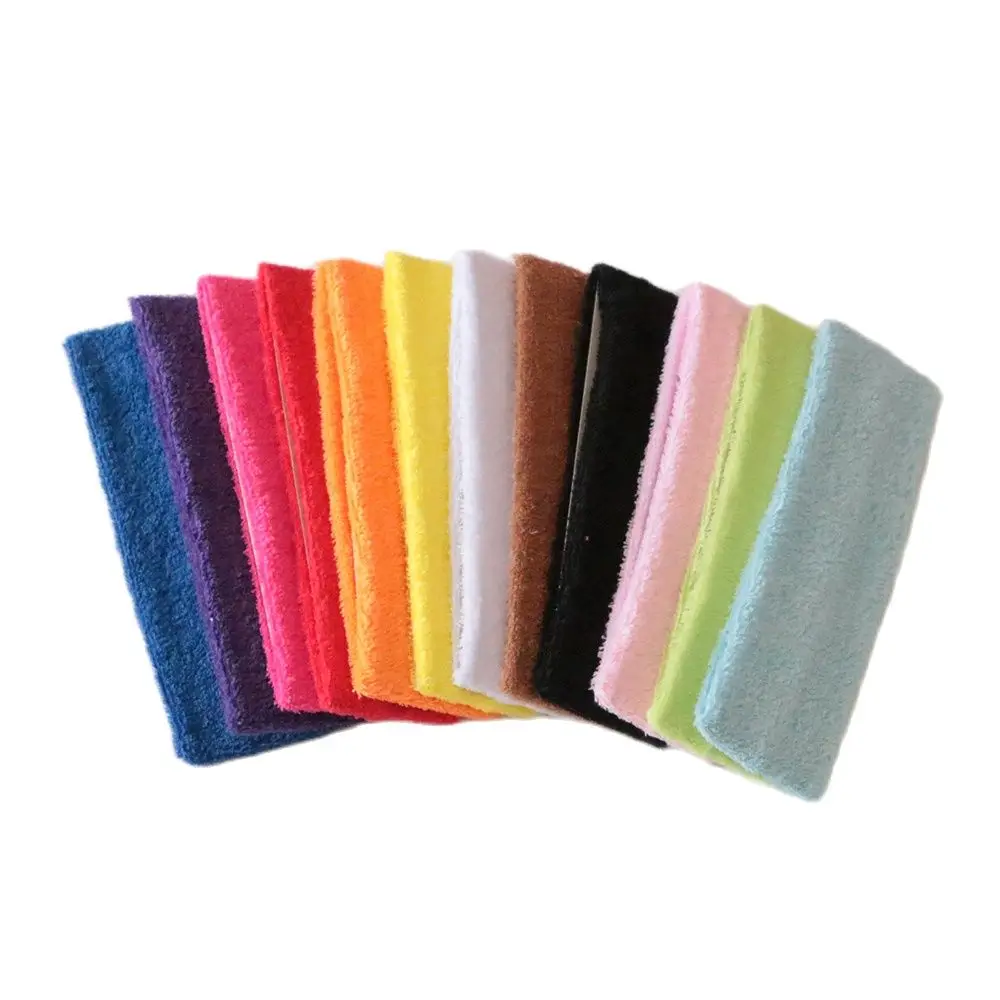 1PCS Sport Cotton Headband Sweatband Yoga Gym Stretch Headbands for Women Men Girl Elastic Sweat Bands Sports Safety