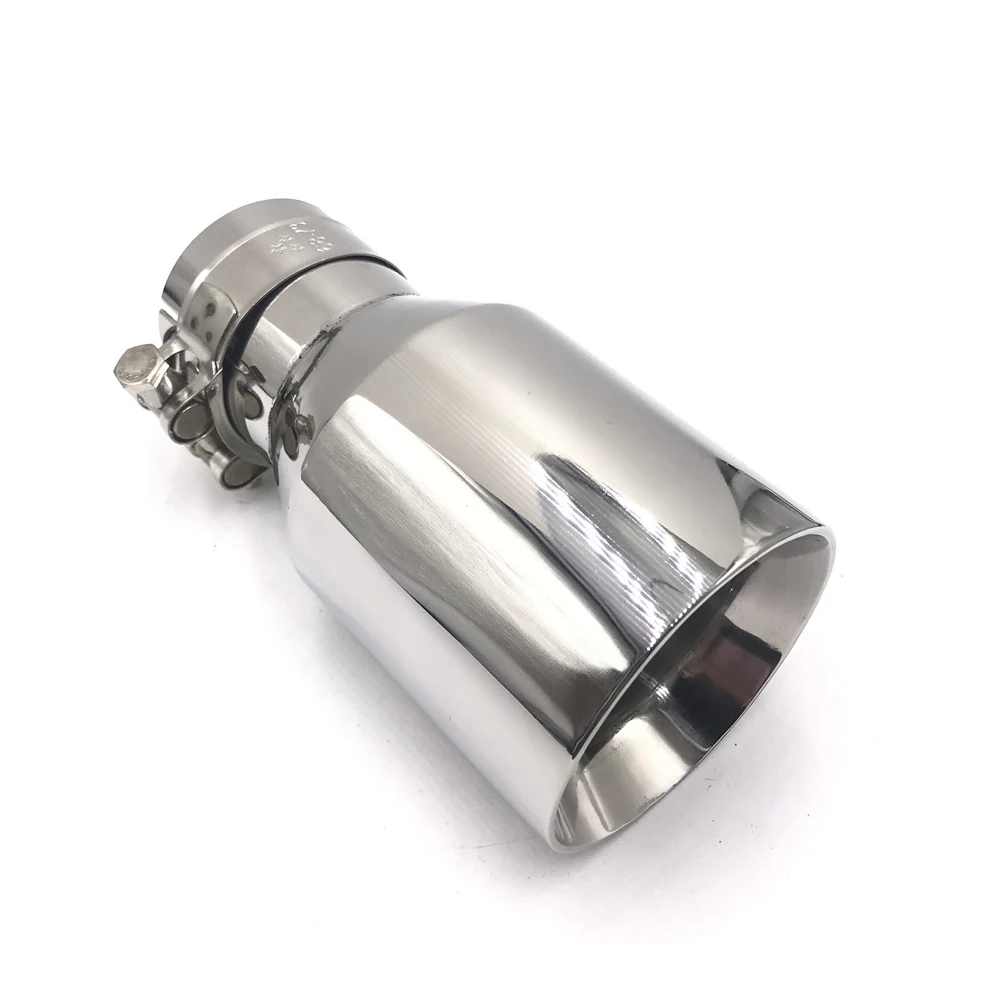 Universal Car Exhaust Muffler Tail Pipe Stainless Steel Chrome Decorative Tip Exhaust Pipe Automobile Accessories Car-Styling