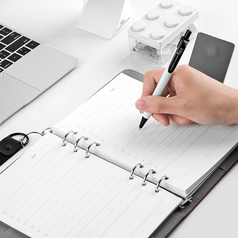 Fizz رشاقته دفتر القرطاسية A5 دفتر متعددة الوظائف للطلاب الأعمال الجلود المحمولة اجتماع العمل سجل كتاب