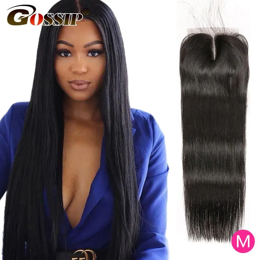 

Straight 4x4 Lace Closure 100% Human Hair Closure With Baby Hair Brazilian Hair Weaving Gossip Remy Pre Plucked Closure