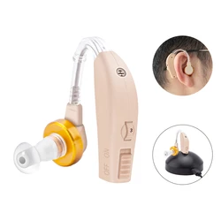 BTE Hearing Aids Rechargeable Ear Hearing Amplifier High Power Adjustable Hearing Aid Sound Amplifier Hearing Device for Elderly