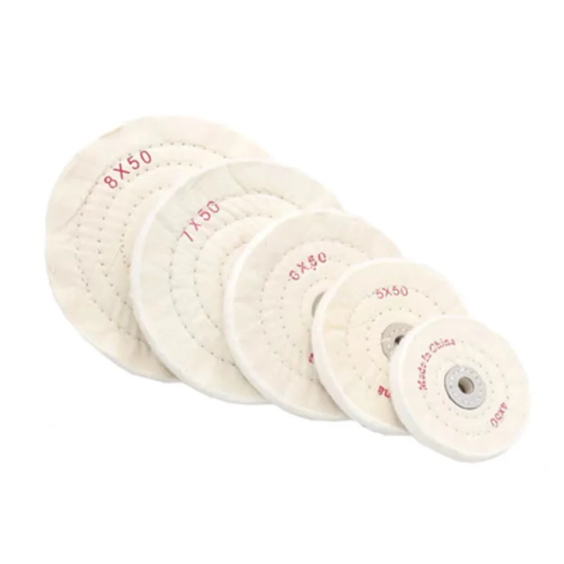 12mm Inner Hole Cotton White Cloth Wheel / Jewelry Polishing Cloth Wheel / Mirror Polishing Wheel / Flannelette Wheel