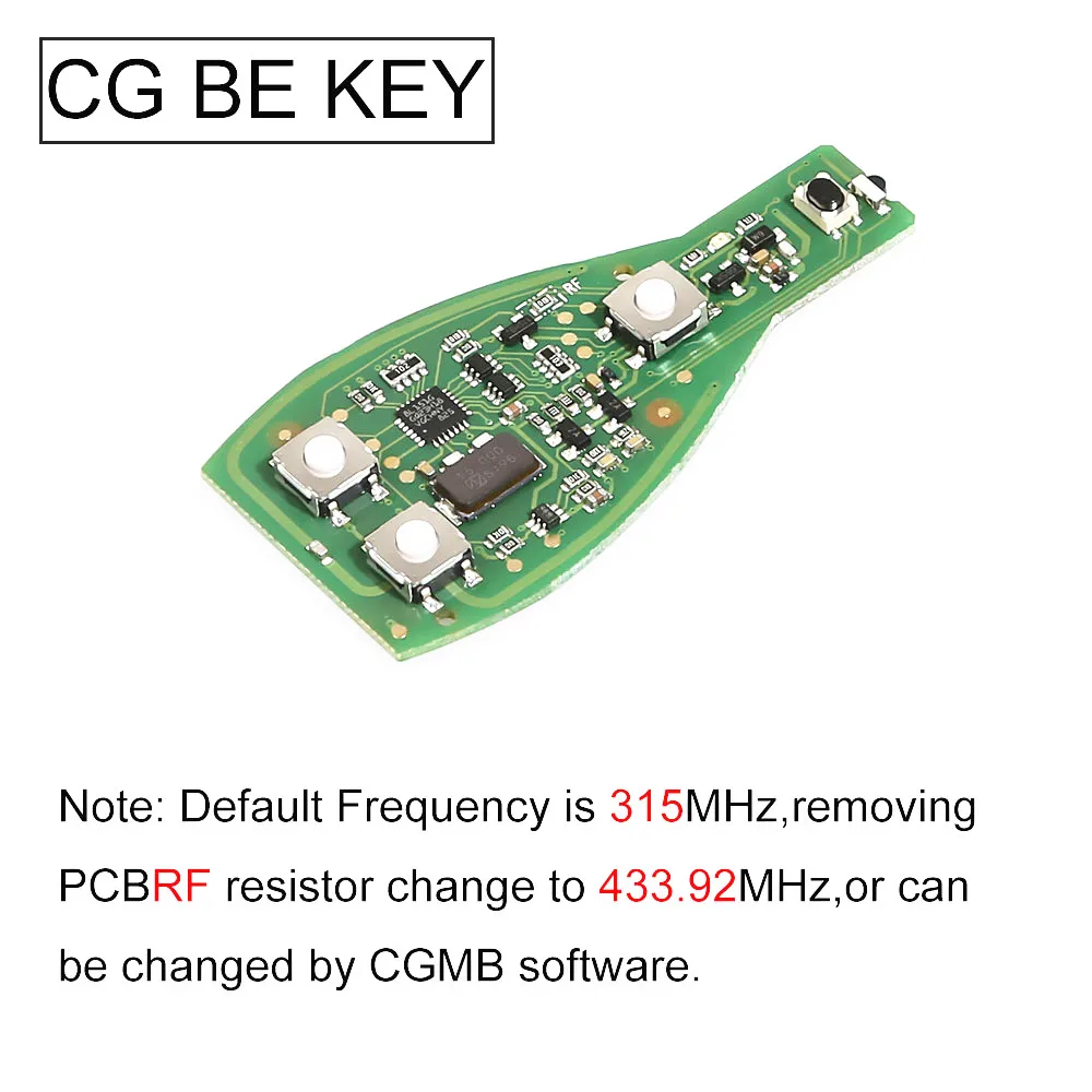 Original CG MB BE KEY Support For Mercedes Till FBS3 315MHZ/433MHZ mart Key Shell 3/4 Button For CGDI MB PROG