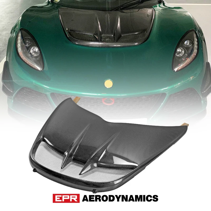 

For Lotus Exige V6 Cup 430 380 Sport Style Front Access Panel Carbon Fiber Front Hood Glossy Finish Bumper Engine Panel Trim