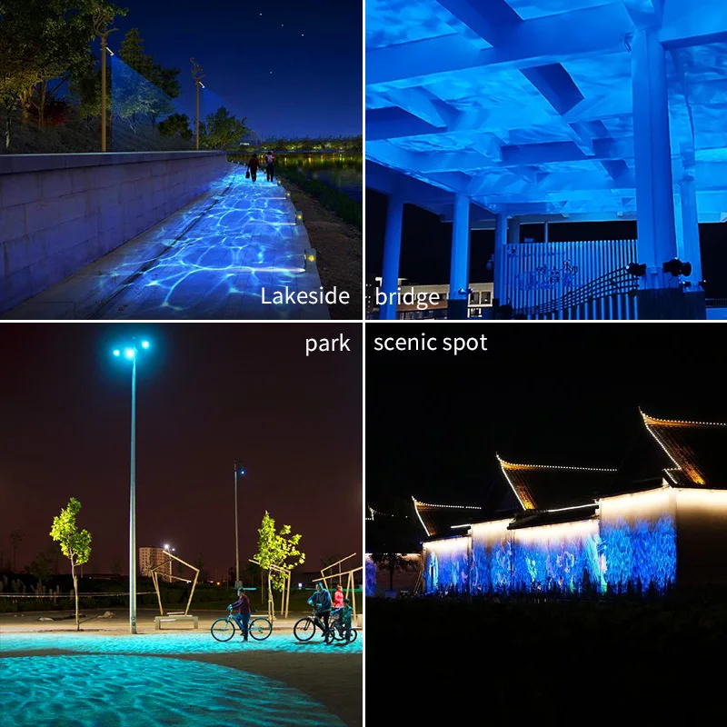 Lampe Led étanche, Projection dynamique, vagues d'eau, extérieur, vagues, océan