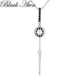 BLACK AWN 2024 New Silver Color Slide Necklace Women Jewelry Classic Round Necklaces&Pendants K073