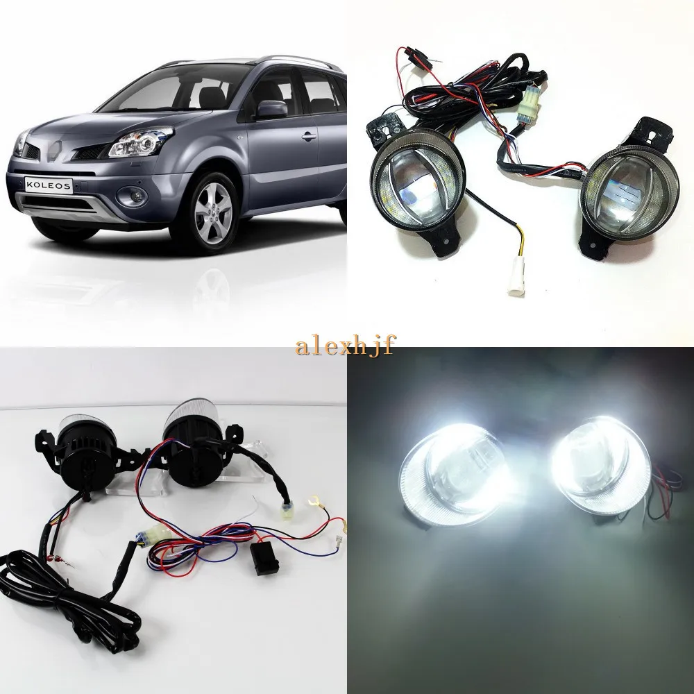 

July King 1600LM 24W 6000K Car LED Q5 Lens Fog Lamp+1000LM 14W Day Running Lights DRL Case for Renault Koleos 2008 2009 2010