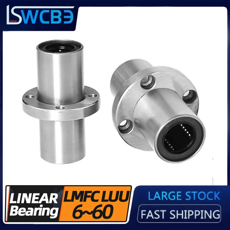 

Intermediate round flange linear bearing extended type LMFC8 10 12 16 20 25 30 35 40 50LUU complete model