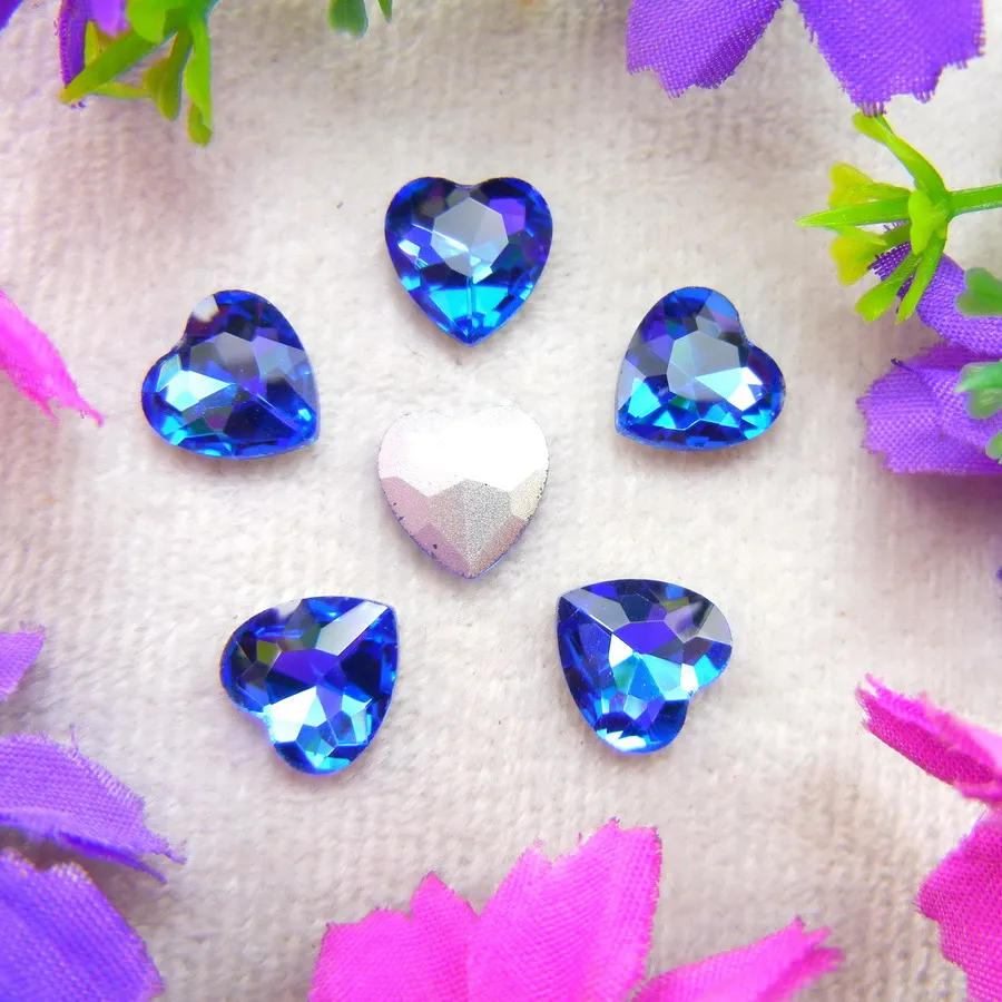 Glaskristall 8mm 10mm 12mm 14mm 16mm 18mm 27mm Verschiedene Farben Mix Herzform Klebeperlen Handy-Zubehör DIY – Detail 6