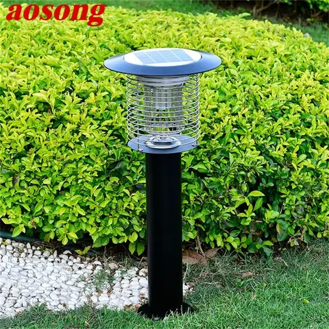 AOSONG 야외 태양 모기 킬러 램프 곤충 죽이기 트랩 구충제 LED 잔디 빛 홈 가든 AOSONG 야외 태양 모기 킬러 램프 곤충 죽이기 트랩 구충제 LED 잔디 빛 홈 가든