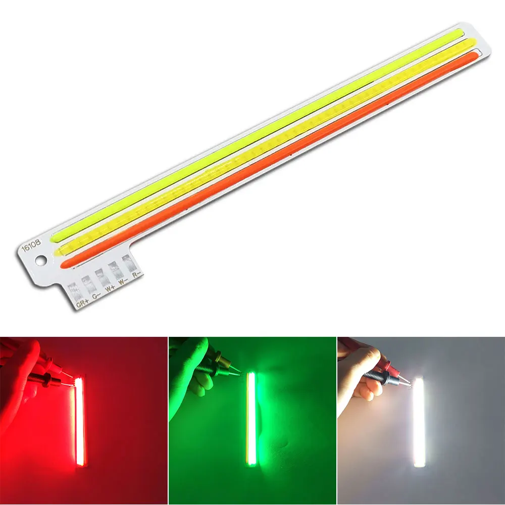 

12V 5W Colorful COB LED Light Strip RGW Red Green White 3-color LED Lamp for Face Recognition Lighting Signal Decoration Bulb