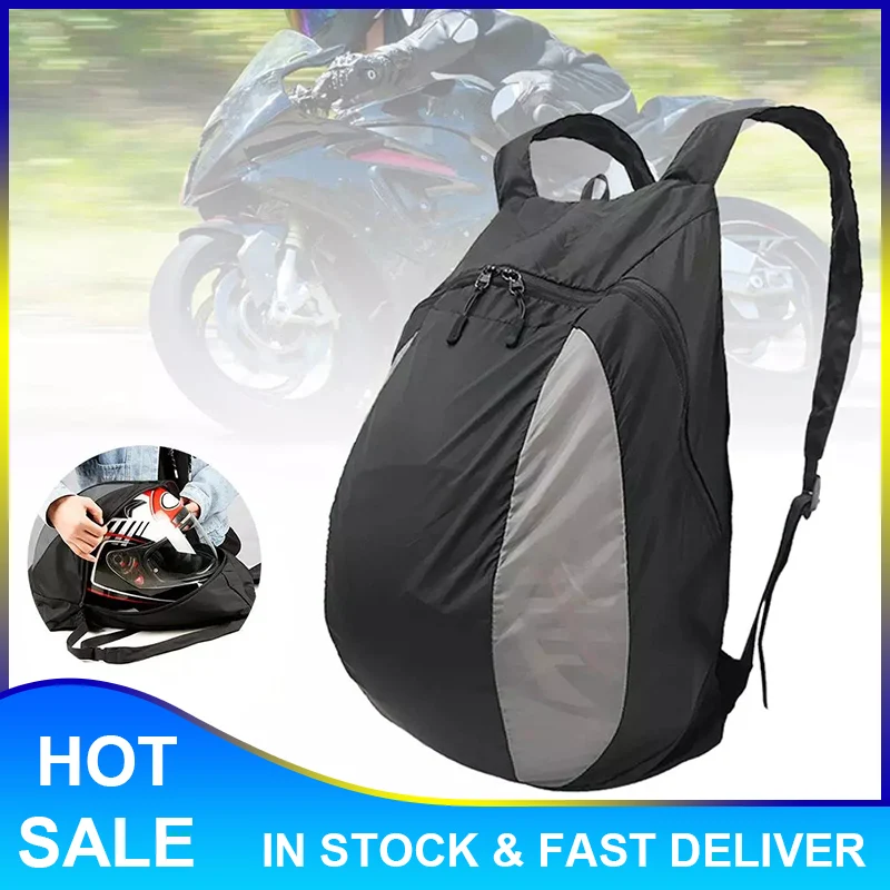 

28L Motorcycle Backpack Splash-proof Riding Helmet Bag Outdoor Fitness Basketball Sneakers Bag Portable Nylon Backpack