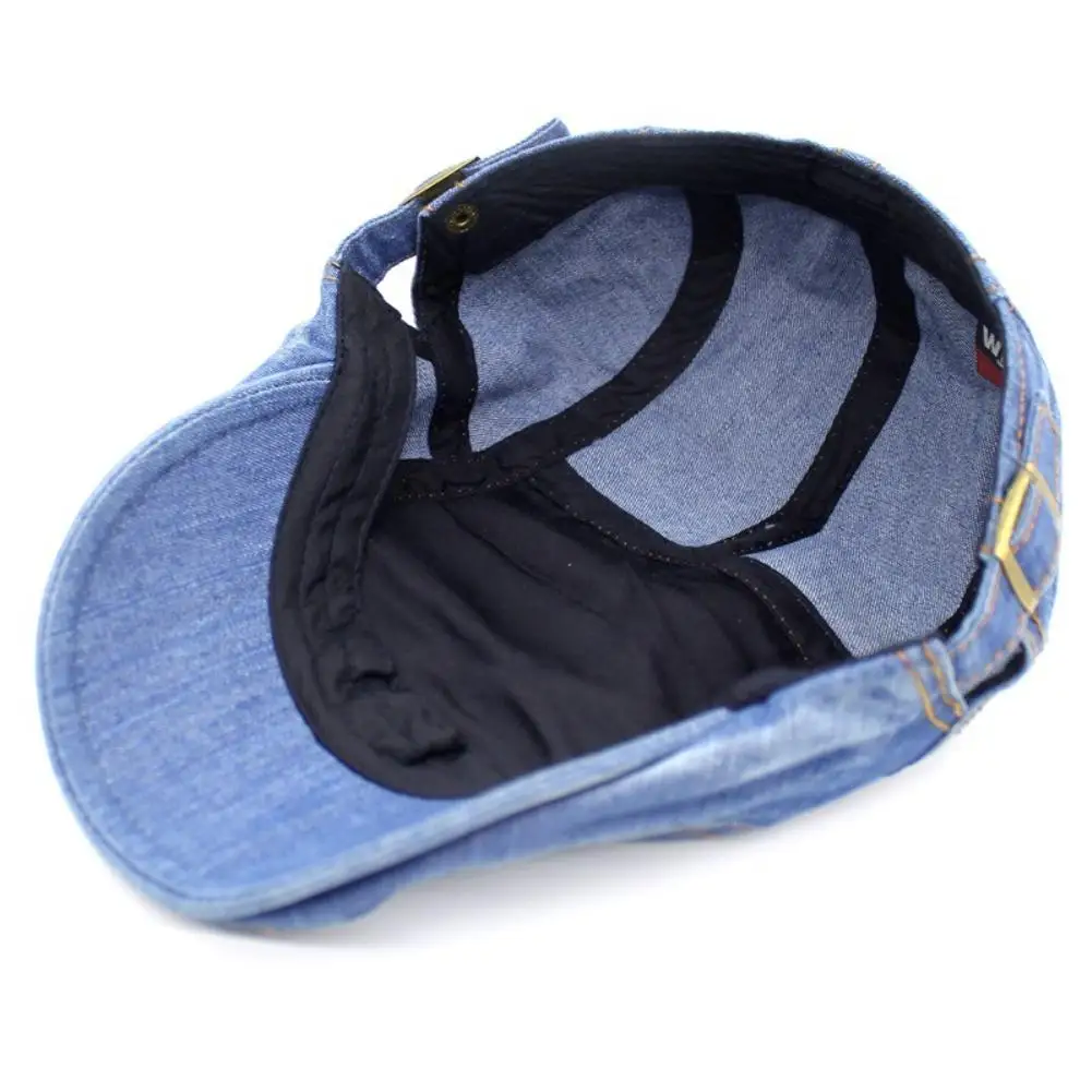 Men/Women Hat Visors Vintage Washed Jeans Outdoor Sports Denim Beret Sun Visor Flat Cap Ковбойские шляпы 2021