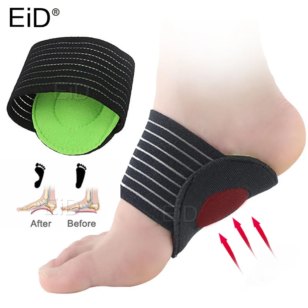 Orthotic Arch Support Bandage for Flatfoot Orthopedic Plantar Fasciitis Heel Pain Relief Cushion Pads Flat Foot Care Inserts Pad