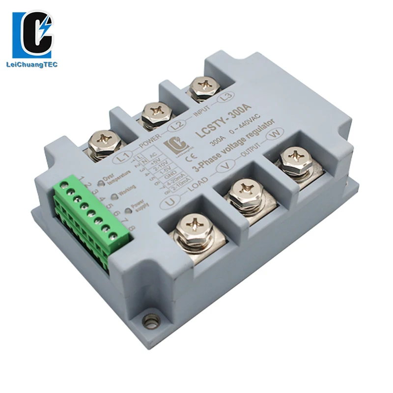 Three phase 380V SCR power controller 300A scr power voltage regulator 4-20mA, 2-10V, 1-5V