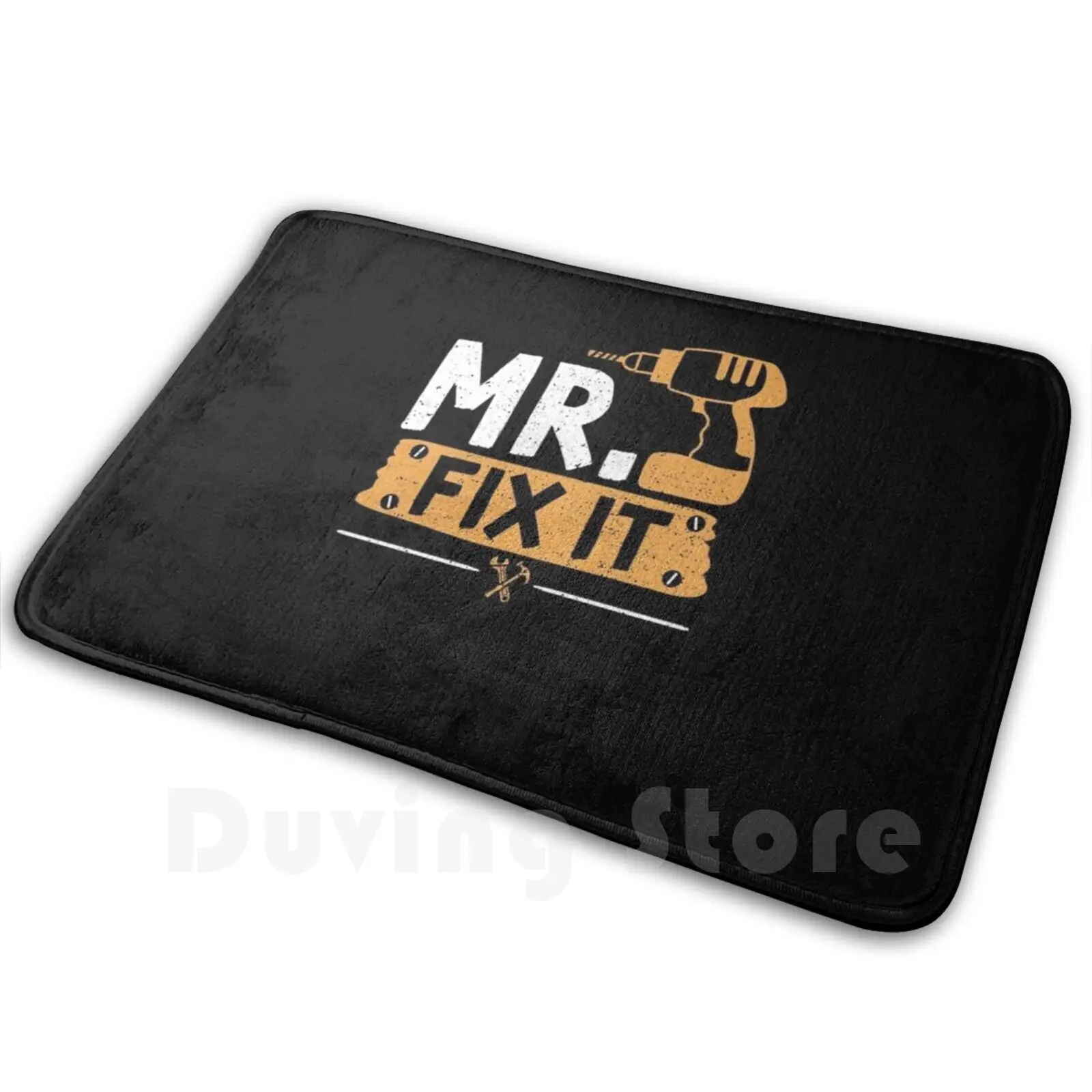 Mr Fix It-Handyman Mat Rug Carpet Anti-Slip Floor Mats Bedroom Handyman Funny Tools Builder Carpenter Dad Repairman Man