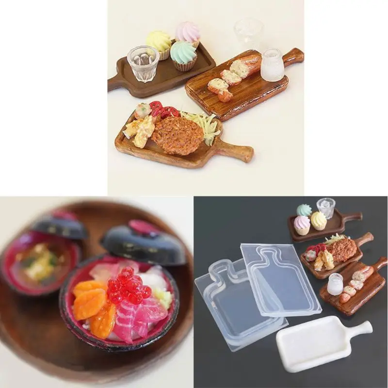 3D Mini Cup Bottle High Heels Bread Pot Pendant Resin Casting Mold Silicone Mold Kit Miniture Food Play Mold Tools