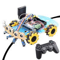 Line Tracking Obstacle Avoidance Mecanum Wheel Robot for Arduino Starter Kit Smart Car with PS2 RC Robotics Educational STEM Toy