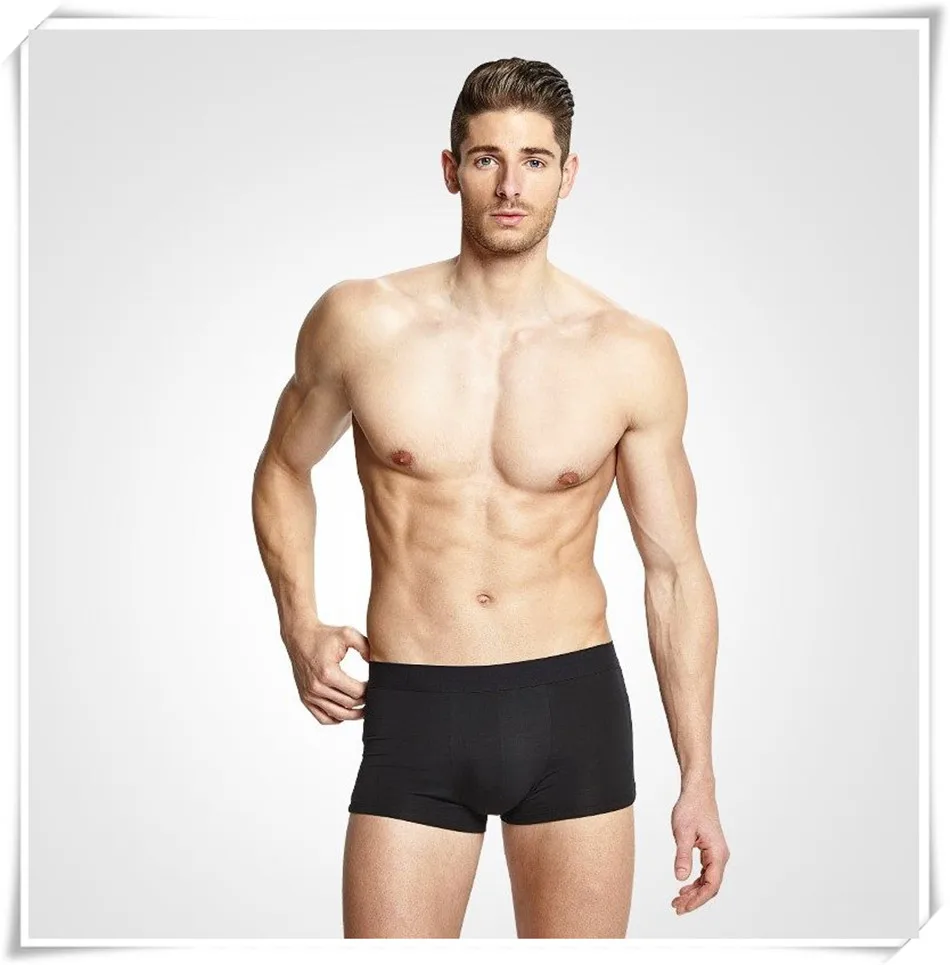 Roupa interior térmica respirável masculina, boxers masculinos, calcinha de tronco, cueca deslizante, shorts casuais, 4 peças por lote