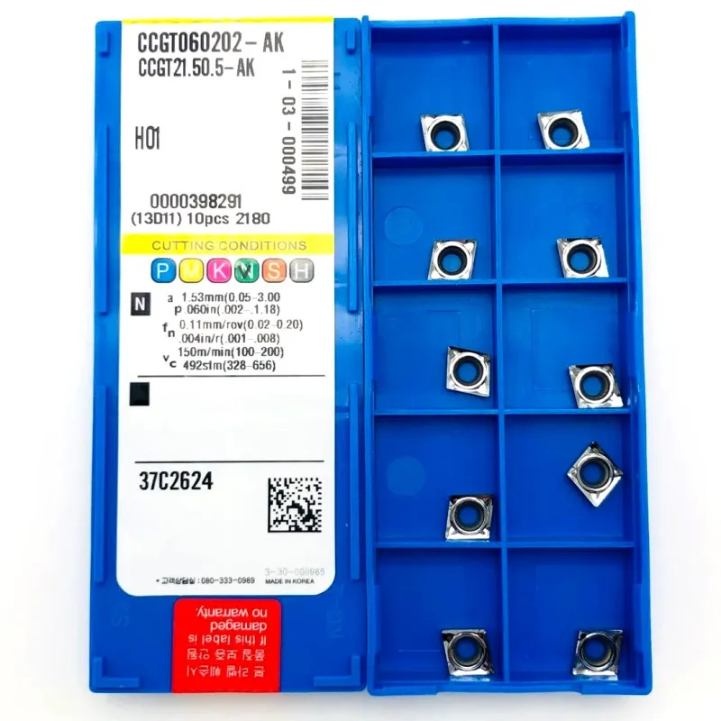 อลูมิเนียมเครื่องมือ CCGT060204 CCGT060208 AK H01สแตนเลสภายนอกอลูมิเนียมใบมีดเครื่องกลึง CNC เครื่องตัดเครื่องมือ