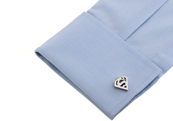Superheroes Design Designer Cufflinks Quality Brass Material Silver Color Cuff Links Wholesale & Retail