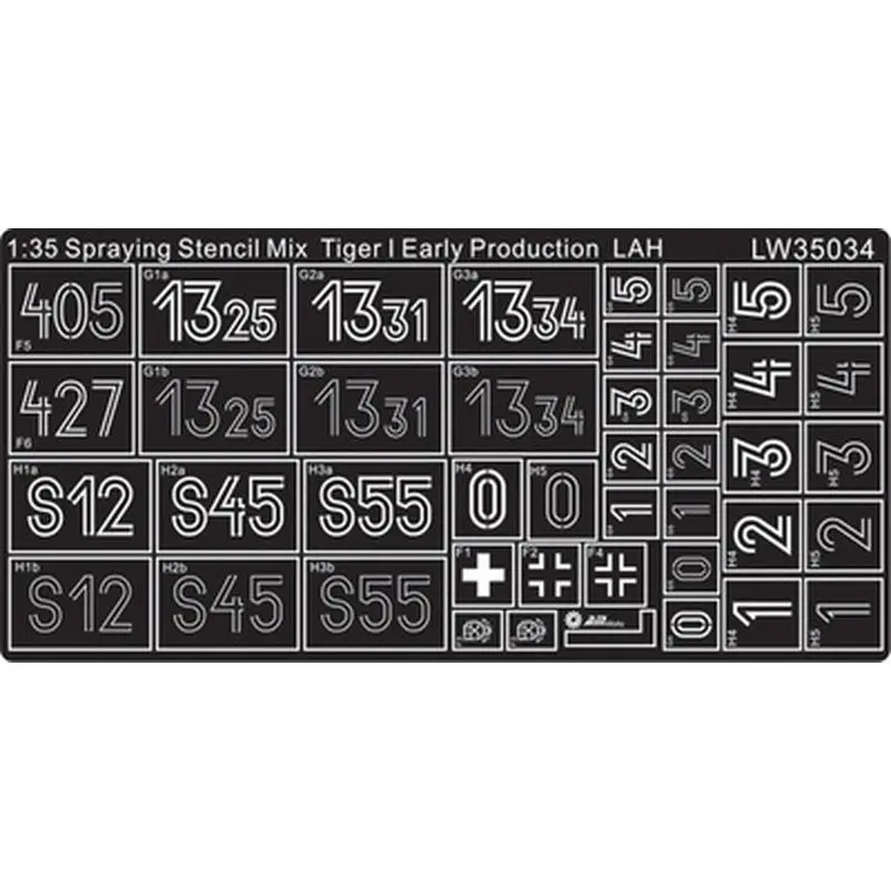 

AM-WORKS LW35034 1/35 WWII German Tiger I Early Prod. 1. Pz.Div LAH - Upgrade Detail Set