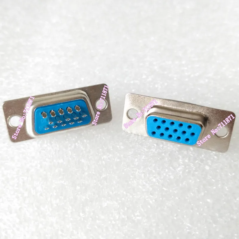 9P 15 พินหญิง RS232 D-Sub DB9 VGA เชื่อมอะแดปเตอร์ 9 15 หลุมหญิง RS232 DB9 D-Sub VGA DB15 เชื่อม CONNECTOR ADAPTER