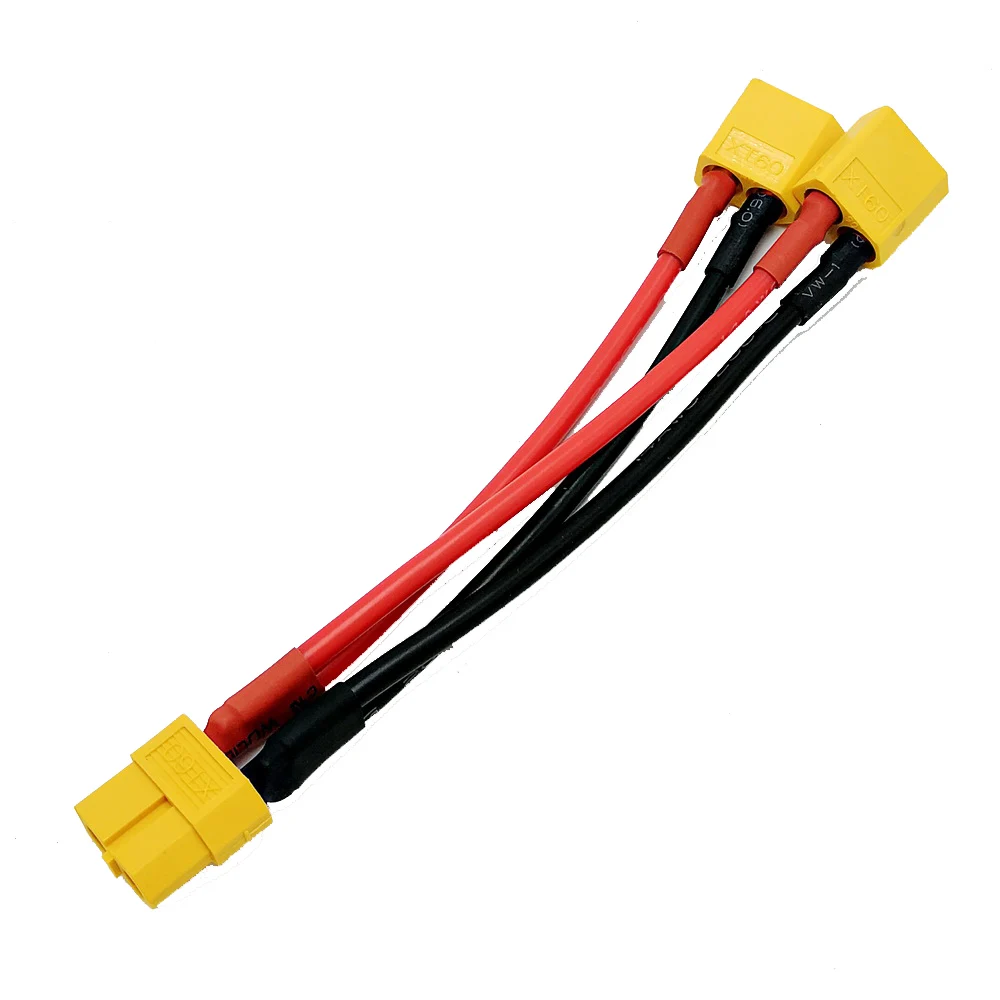 XT60 Parallel Anschluss Kabel Erweiterung Y Splitter XT60 Parallel Kabel 10CM 14awg silikon