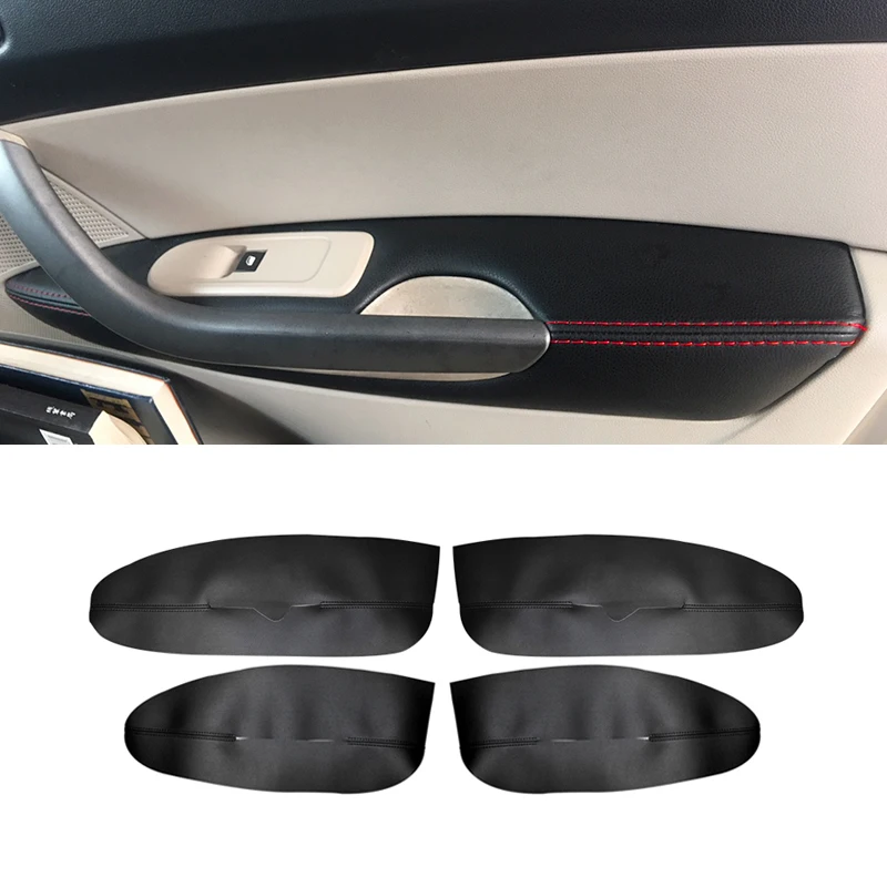 

For Peugeot 408 2010 2011 2012 2013 Microfiber Leather Car Door Handle Panel Armrest Protective Cover Trim